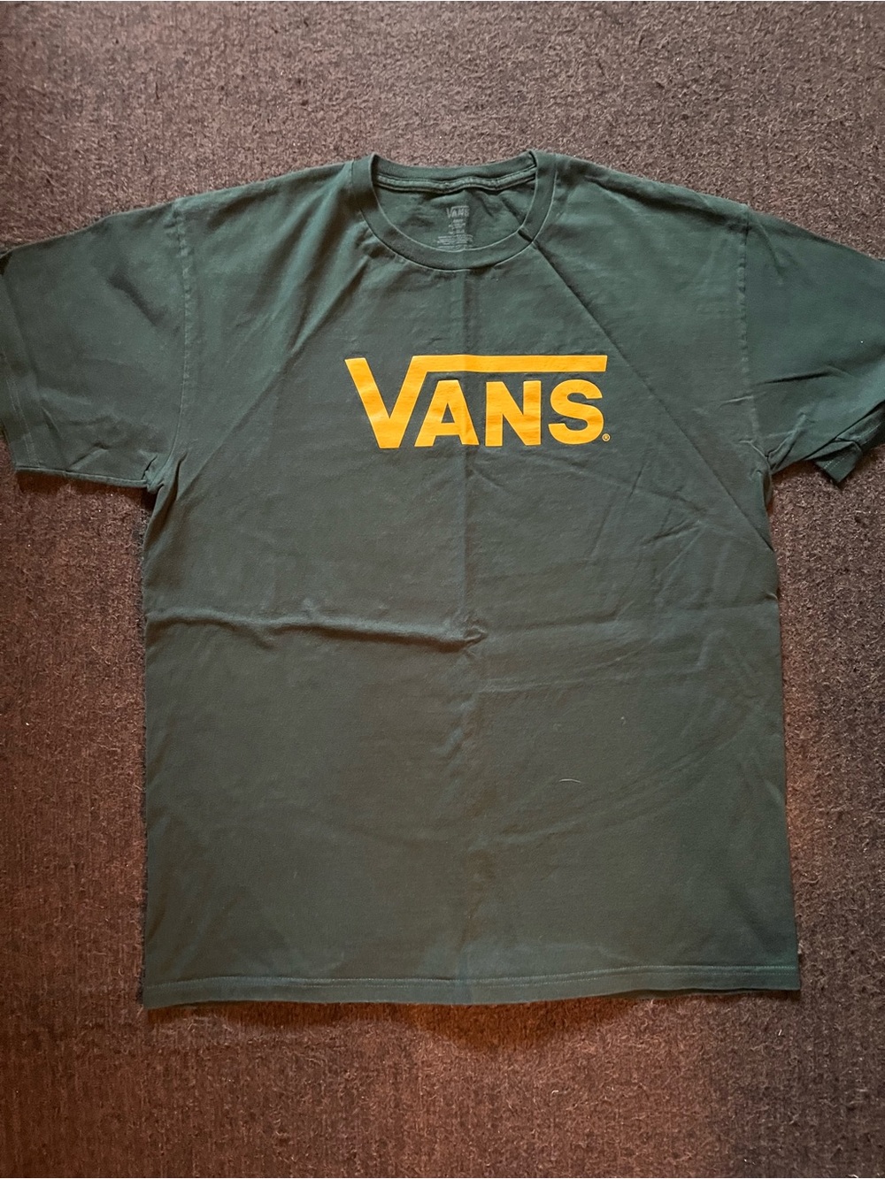Vans Dark Green Tee with Yellow Graphic
